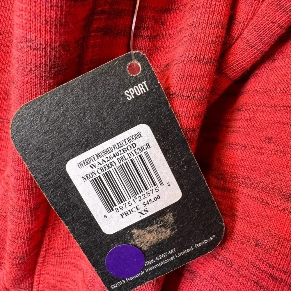 Reebok‎ NWT Womens Red Hoodie XS - Picture 2 of 6